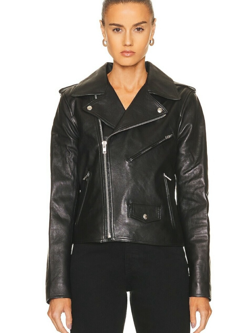Helmut Lang Black Leather Moto Jacket